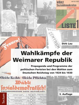 cover image of Wahlkämpfe der Weimarer Republik